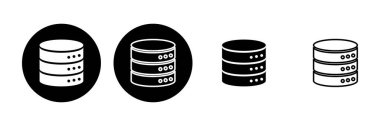 Veritabanı simgesi seti. veritabanı vektörü simgesi