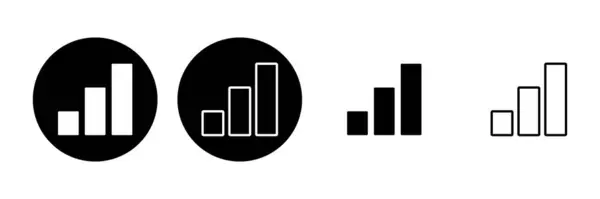 Conjunto Iconos Gráfico Crecimiento Icono Gráfico Icono Diagrama — Vector de stock