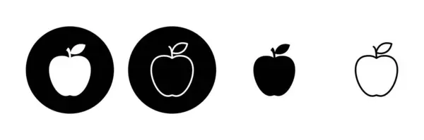 Apple Icon Set Apple Vektorsymbol Apfelsymbole Für Ihr Webdesign — Stockvektor