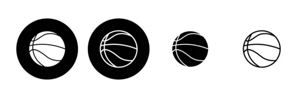 Basketball Ikone Gesetzt Basketball Ikone Basketball Logo Vektor Symbol — Stockvektor