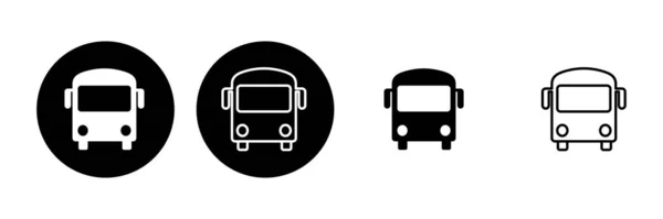 Conjunto Iconos Autobús Icono Vector Bus — Archivo Imágenes Vectoriales