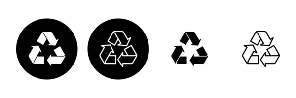 Ensemble Icônes Recyclage Icône Vectorielle Recyclage — Image vectorielle