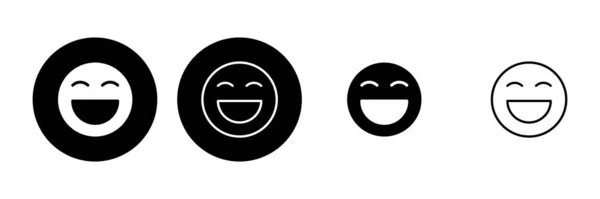 Набір Іконок Посмішки Посміхніться Емоційній Іконі Зворотній Язок — стоковий вектор