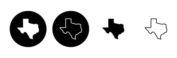 Texas Ikon Sæt Tekstas Tegn Symbol – Stock-vektor