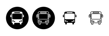 Otobüs simgesi seti. bus vektör simgesi