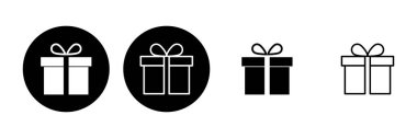 Hediye ikonu seti. Hediye vektör simgesi. doğum günü hediyesi