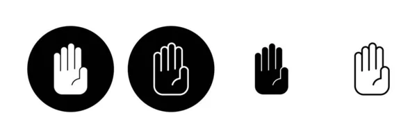 Hand Icon Set Hand Vector Icon Palm Click — Stock Vector