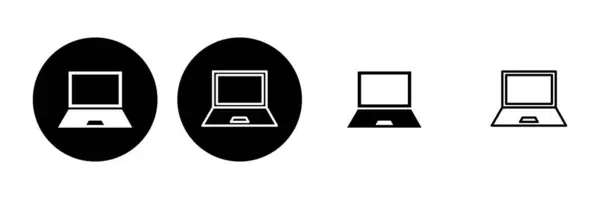 Zestaw Ikon Laptopów Wektor Ikony Komputera — Wektor stockowy