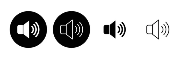 Speaker Icon Set Volume Icon Vector Loudspeaker Icon Vector Sound — Stock Vector
