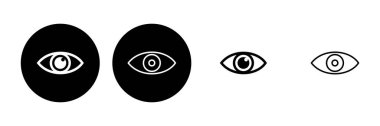 Göz simgesi ayarlandı. Göz vektör simgesi. Bak ve Görüş simgesi. 