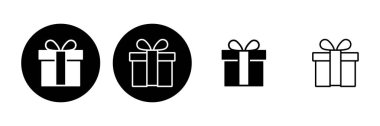 Hediye ikonu seti. Hediye vektör simgesi. doğum günü hediyesi