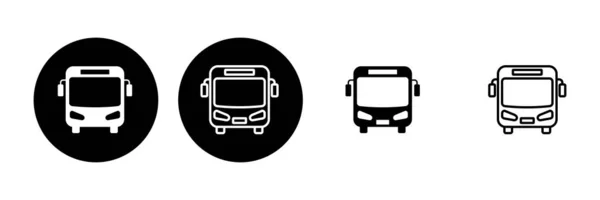 Bus Symbol Gesetzt Busvektorsymbol — Stockvektor