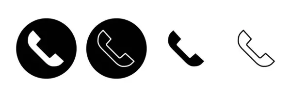 Połącz Zestaw Ikon Wektor Ikony Telefonu Wektor Ikony Telefonu Skontaktuj — Wektor stockowy
