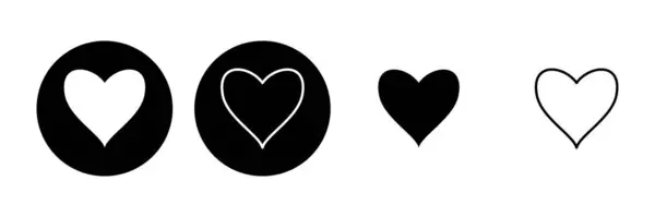 Love Icon Set Heart Icon Vector Icon Vector — Stock Vector