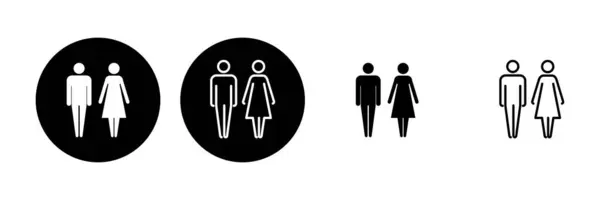 Σύνολο Εικονιδίων Ανδρών Και Γυναικών Αρσενικό Και Θηλυκό Σύμβολο — Διανυσματικό Αρχείο