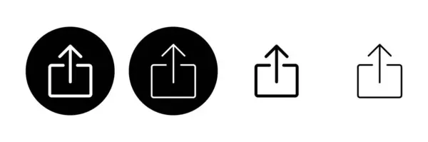 Share Icon Set Иконка Общего Вектора — стоковый вектор