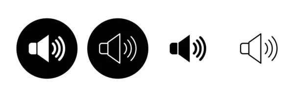 Speaker Icon Set Volume Icon Vector Loudspeaker Icon Vector Sound — Stock Vector