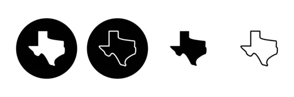 Set Icone Del Texas Simbolo Del Segno Texas — Vettoriale Stock