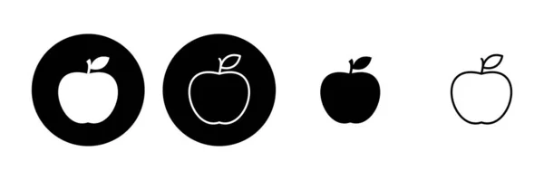 Ensemble Icônes Apple Icône Vectorielle Apple Symboles Pomme Pour Votre — Image vectorielle
