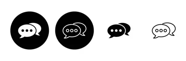 Chat Icon Gesetzt Sprechblasensymbol Kommentar Symbol Vektor Botschaft Kontaktieren Sie — Stockvektor