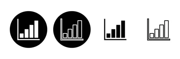 Wachsende Graphik Icon Set Diagrammsymbol Symbolbild — Stockvektor