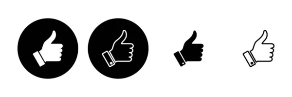 Thumbs Icon Set Comme Une Main Comme Vecteur Icône — Image vectorielle