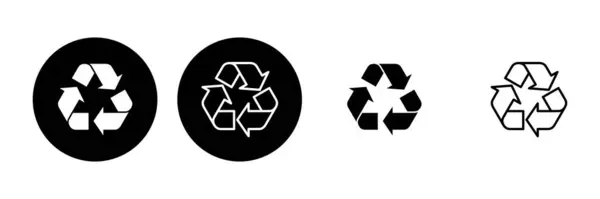 Набор Значков Recycle Значок Вектора Вторичной Переработки — стоковый вектор