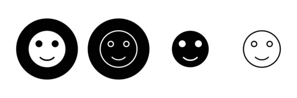 Smile Icon Set Smile Emoticon Icon Feedback — Stock Vector
