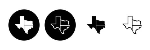 Teksański Zestaw Ikon Symbol Znaku Teksasu — Wektor stockowy