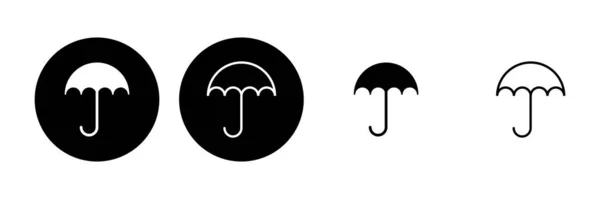 Ensemble Icônes Parapluie Icône Parapluie Signe — Image vectorielle