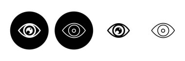 Göz simgesi ayarlandı. Göz vektör simgesi. Bak ve Görüş simgesi. 