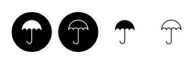 Şemsiye simgesi seti. şemsiye işareti simgesi