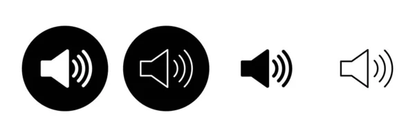 Lautsprechersymbole Gesetzt Volumen Icon Vektor Lautsprechersymbolvektor Klangsymbol — Stockvektor