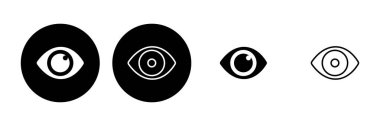 Göz simgesi ayarlandı. Göz vektör simgesi. Bak ve Görüş simgesi. 