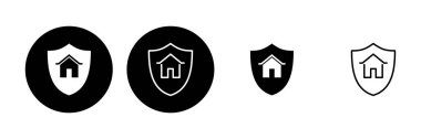 Ev sigortası ikonu. ev koruma simgesi