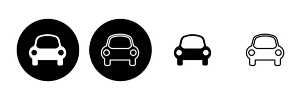 Auto Ikone Gesetzt Auto Vektor Symbol Kleine Limousine — Stockvektor