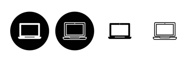 Laptop Icon Set Computer Icon Vektor — Stockvektor