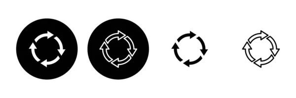 Recycle Icon Set Vorhanden Recycling Vektorsymbol — Stockvektor
