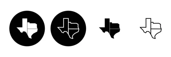 Texas Ikone Gesetzt Texas Zeichensymbol — Stockvektor