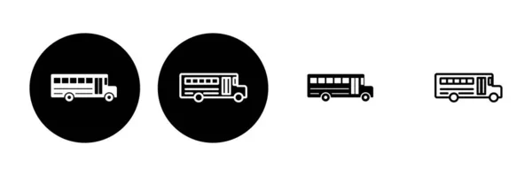 Bus Symbol Gesetzt Busvektorsymbol — Stockvektor