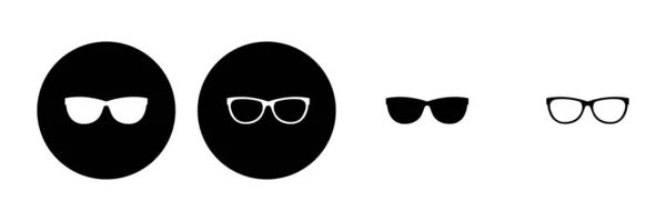 Zestaw Ikon Okularów Ikona Wektora Okularów — Wektor stockowy