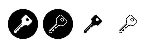 Key Icon Set Key Vector Icon Key Symbol — Stock Vector