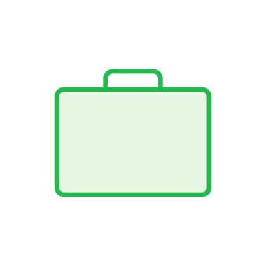 Evrak çantası simgesi seti. Bavul simgesi. bagaj sembolü.