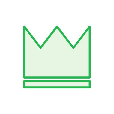 Taç simgesi hazır. taç vektör simgesi