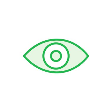 Göz simgesi ayarlandı. Göz vektör simgesi. Bak ve Görüş simgesi. 