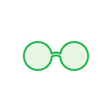 Gözlük simgesi ayarlandı. Gözlük vektör simgesi