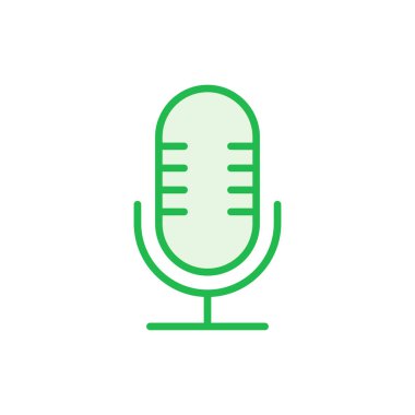 Mikrofon simgesi ayarlandı. karaoke simgesi vektörü