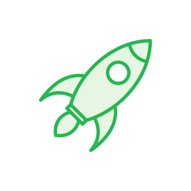 Roket ikonu hazır. Başlangıç simgesi vektörü. 