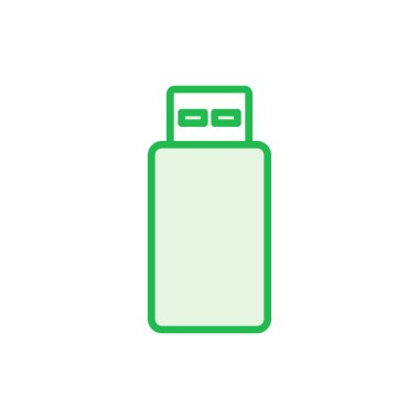 Usb simgesi ayarlandı. Flash disk simgesi vektörü