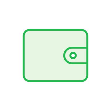 Cüzdan simgesi ayarlandı. cüzdan vektör simgesi